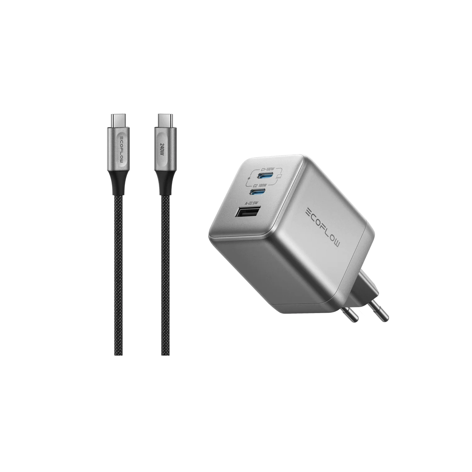 Caricabatterie EcoFlow RAPID Pro (100 W, 3 porte, GaN) (accessorio consigliato) - Image 2