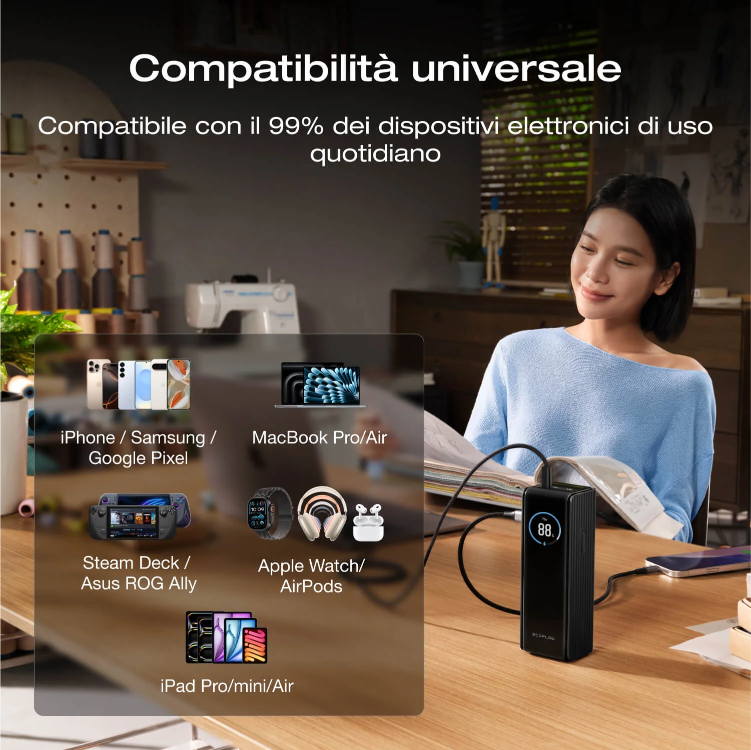 EcoFlow RAPID 25000mAh Power Bank in Verde - Image 9