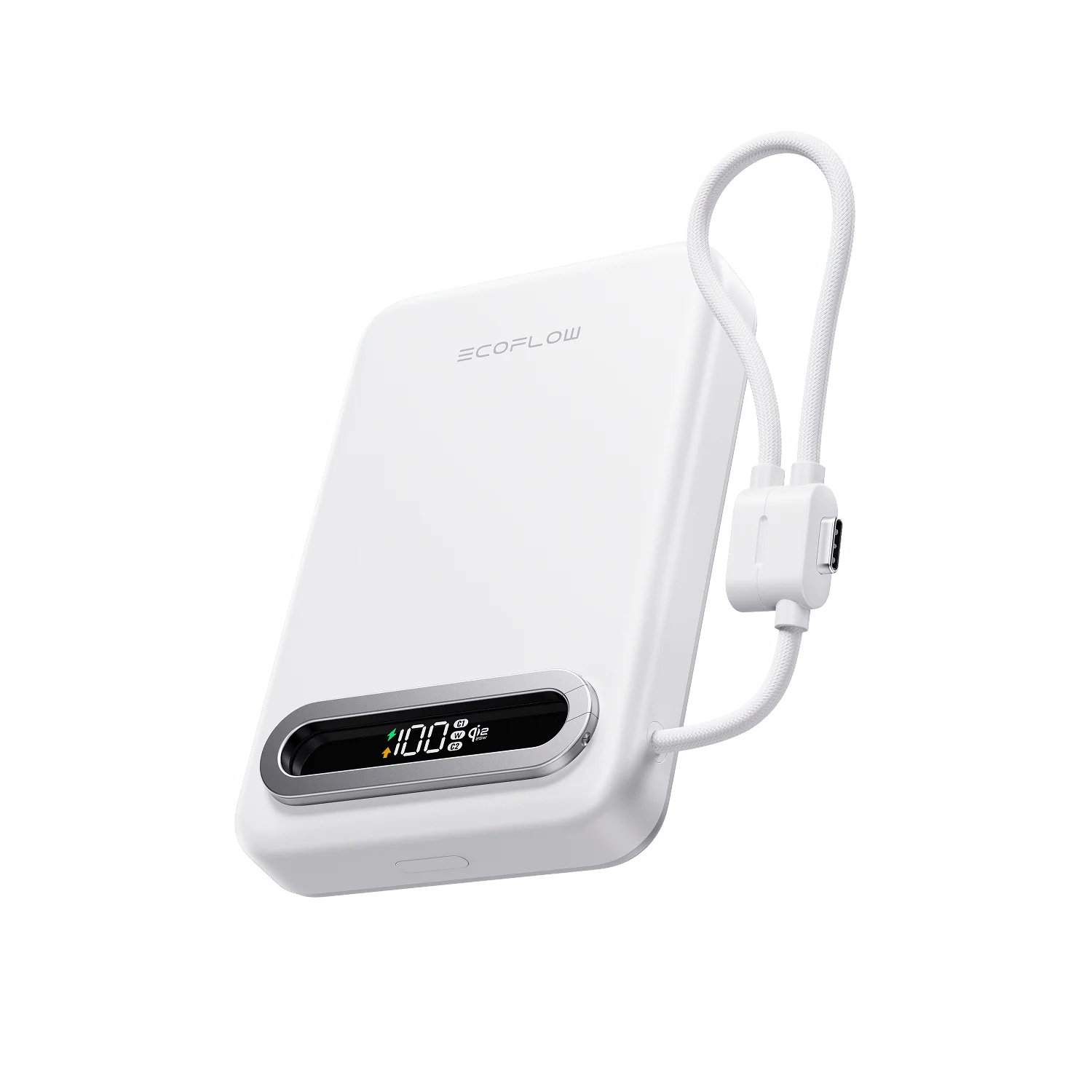 Power bank EcoFlow RAPID Mag Qi2.2 (10.000 mAh, 25 W, cavo USB-C integrato)