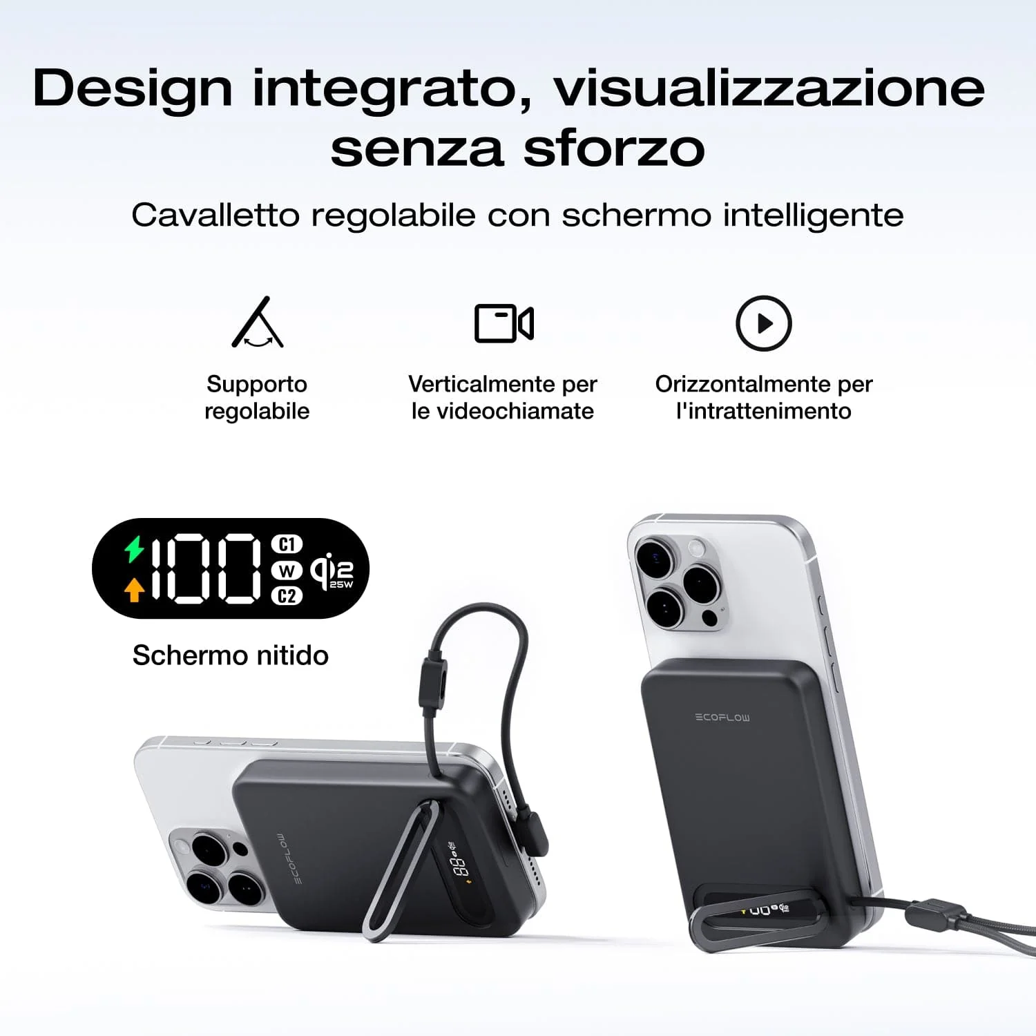 Power bank EcoFlow RAPID Mag Qi2.2 (10.000 mAh, 25 W, cavo USB-C integrato) - Image 9